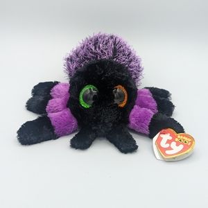 Ty CREEPER Purple & Black Spider Beanie Boo - 6” MWMTs